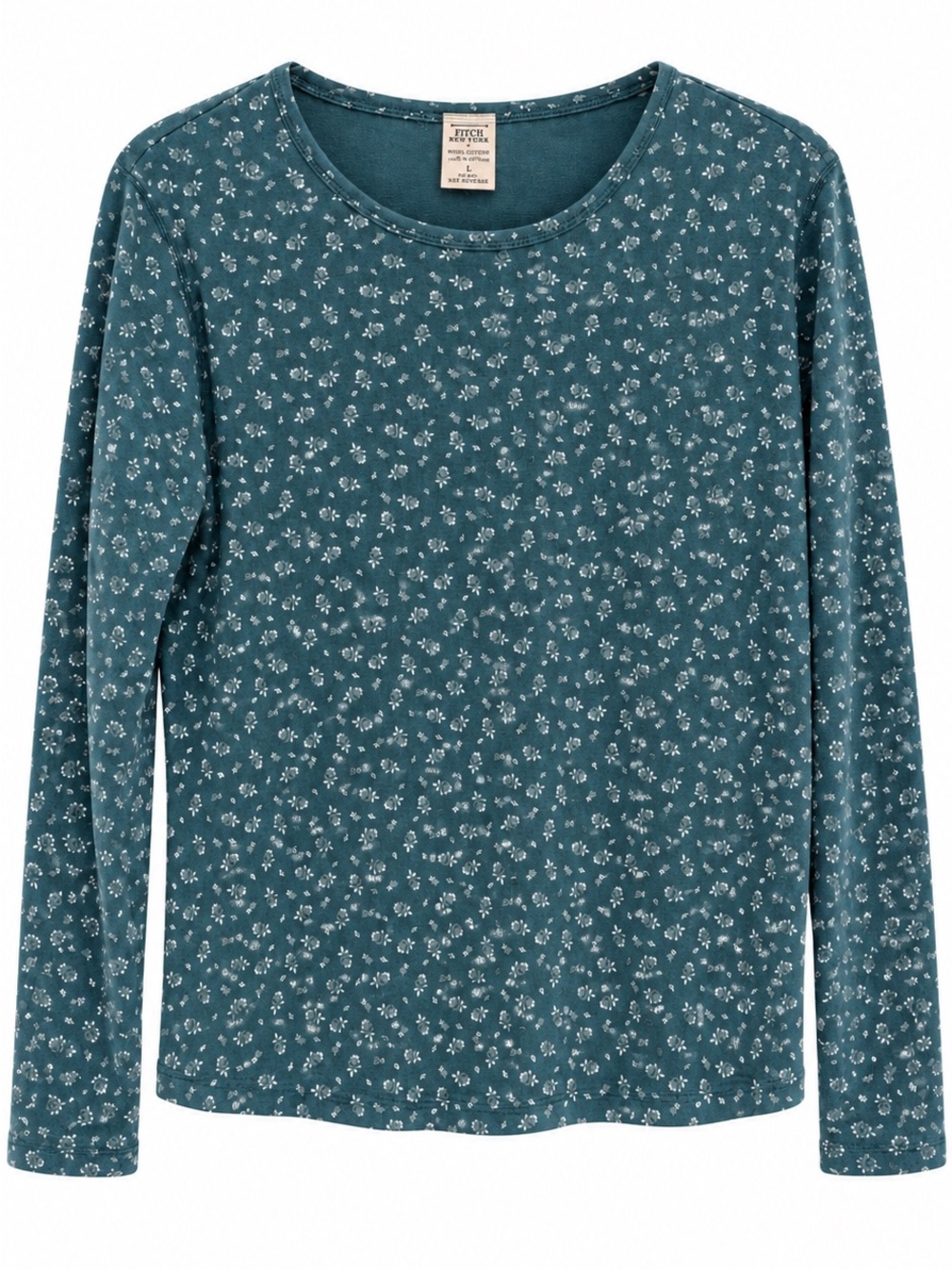 VTG 100% Cotton High Sierra Forest Green Floral Long-Sleeve Tee
